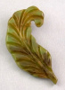 BP296 pistachio bakelite feather pin